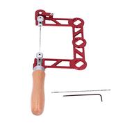 Scie de frette en menuisier de menuiserie Munefe, U Face à la poignée en bois scie à caping, à la carnet de carré épais avec tension de levier pour la transformation du bijoutier (3in)