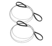 Scie de poche en acier inoxydable avec passants, 75 cm de long, scie à fil améliorée pour bois et plastique, petite maniable, rangement rapide, idéale pour l'extérieur, le camping (1)