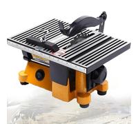 Scie de table portable de précision avec 3 lames, angle réglable, épaisseur de coupe de 15 mm, vitesse de 5 000 tr/min, pour coupe de bois, acrylique et panneaux ABS
