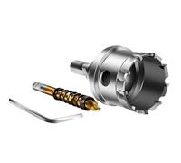 Scie de trou en carbure de travail, Scie à métaux ouvre-foret foret tôle alésage perforation carbure métal trou poinçon 1 pièces(46mm)