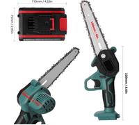 Scie d'élagage électrique - PZCC - 21V rechargeable - Petite tronçonneuse portative - Conception sans fil