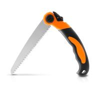 Scie d'élagage pliable - Scie à main - Avec lame de scie en acier au carbone de 21 cm et poignée ergonomique - Scie pliante - Scie de poche multifonction - Pour jardin, camping, extérieur