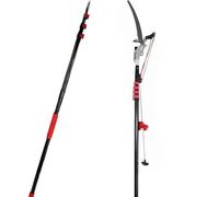 scie d'élagage, Sécateur télescopique professionnel avec lame de coupe SK5, scie à perche, outil jardinage extensible 2 en 1(24ft/7.2m,18ft/5.4m)