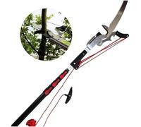 Scie d'élagage télescopique professionnelle pour arbre - Scie à perche extensible pour aménagement paysager de jardin - Outil de coupe de branches robuste