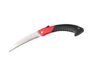 Scie égoïne - AGT - Pliable - Acier carbone - Poignée caoutchouc - 180 mm lame