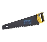 Stanley 2-20-149 Scie Égoïne JetCut 7Dents/Pouce - Fabriquée en France - Traitement Blade Armor - Spéciale Panneaux de Plâtre - 550 mm - Poignée bi Matière - Traçage À 45° Et 90° Noir/Jaune