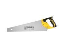 STANLEY 2-15-283 Scie Égoïne Jetcut 7dents/Pouce Fabriquée en France - Coupe de Débit moyenne Section 450 mm - Traitement Hardpoint - Poignée Bi matière - Tracage À 45° et 90°
