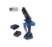 Scheppach Elagueuse à main sur batterie BC-PS150-X 20V | Brushless | Mini tronçonneuse | Longueur de coupe 150mm | Guide 6" | Vitesse de coupe 6,8 m/s | Avec batterie 2 Ah et chargeur