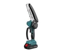 scie électrique, Mini tronçonneuse de 6 pouces, petite scie jardin portative, électrique portable avec batterie et chargeur(6 inch Brushless Single hand Saw 15 Sections,One battery and one charge)