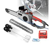 Scie Électrique Portative Pour Découpe Murale Tronçonneuse Avec Pompe À Eau Et 2 Chaînes/2 Guides-chaînes Profondeur De Coupe 6000 Tr/min Pour Béton/Métal/Pierre(480mm)