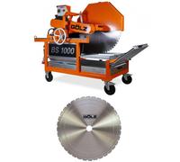 Scie électrique triphasée de maçon BS1000 + 1 disque BS30 Ø 1 000 mm - GOLZ - 02829002020+03963291000