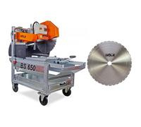 Scie électrique triphasée de maçon BS650 + 1 disque BS30 Ø 650 mm - GOLZ - 02826501000+03963290650