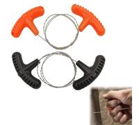 Scie Fil a Main,Scie à Fil en Acier Inoxydable,Scie de Poche en Acier Inoxydable,Scies à Chaîne Portables de Survie,Stainless Steel Cord Saw,Tronçonneuse de Poche Tube Anti-Rouille Idéale
