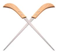 Scie Japonaise à Bois à Main, Manche Bois, Lot de 2 Pièces