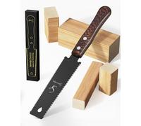 Scie japonaise à main - Lame flexible SK5 double tranchant (12/17 TPI), coupe affleurante, scie japonaise menuisier, outil précis pour charpenterie, modélisme et bricolage