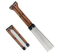 Scie Japonaise Pliable à Double Tranchant 15cm scie Japonaise Menuisier en Acier au Carbone SK85 avec Design de Dents abrasives à Trois côtés Scie a guichet Portable pour Le Travail du Bois