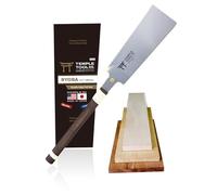 Scie japonaise Ryoba 9,5 mm avec coupe déchirée et section transversale - Scie à bois pour queue d'aronde, tenons, travail du bois, planches à découper sur la longueur et la largeur