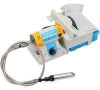 Scie lapidaire à bijoux pour couper des pierres, mini scie de table, meuleuse, polisseuse 0-10 000 tr/min avec tige flexible (mini scie lapidaire de table)