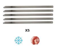 Scie manuelle de boucher à os Pro L. 450 x Ht. 20 x pas 2,5 mm en acier inoxydable - Diamwood Platinum