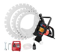 Scie murale professionnelle, machine de découpe et rainurage électrique sans balais, 8 900 W, multi-angle avec système refroidissement par eau, pour granit, pierre, brique, marbre béton 410+520+600