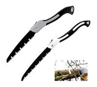 Scie Pliante D'extérieur, 2 Pièces Scie À Élaguer 210 mm, 330 mm, Scie A Bois, Scie À Main Pliante, Scie Pliante Polyvalente Avec Verrouillage De Sécurité Pour Jardin, Bois