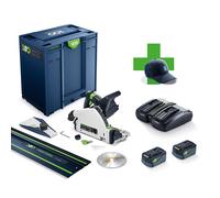 Scie plongeante Ø160 mm 2 x 18V TSC 55 KEBI-Plus 100Y + 1 rail de guidage 1400 mm FESTOOL
