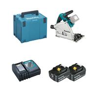 Scie plongeante Ø165 mm 2 x 18V DSP600ZJ + 2 batteries BL1850B 18V 5 Ah + 1 chargeur rapide DC18RC MAKITA