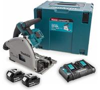 Makita DSP600PT2J Batterie Li-Ion 36V (2x 18V) Kit De Scie Plongeante (2x Batterie 5.0Ah) Dans MAKPAC - 165 X 20 Mm - Sans Balais