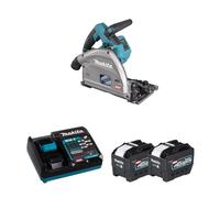 Scie plongeante 40V Ø165 mm SP001GZ01 + 2 batteries BL4080F 40V 8 Ah + chargeur rapide DC40RA MAKITA