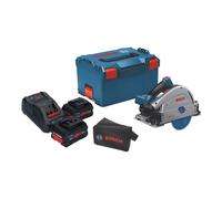 Scie plongeante sans fil Bosch GKT 18V-52 GC Professional 18 V 140 mm BITURBO brushless + 2x batterie ProCore 8,0 Ah + chargeur + module de connectivité + L-Boxx