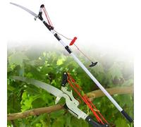scie pour branches hautes, Scie d'élagage à perche en alliage d'aluminium, outil de jardinage extensible 2 1 for la foresterie(3m/9.8ft,5m/16.4ft)