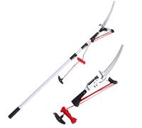 scie pour branches hautes, Sécateur télescopique professionnel avec lame de coupe SK5, scie à perche, élagage longue portée(6m/19.6ft,3m/9.8ft)