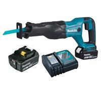Makita DJR186RTE Scie Sabre Sans-fil - 18V Li-ion - 2 Batteries 5,0 Ah - Coffret - Changement Rapide - Variable