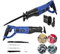 Scie Récipro, Scie sabre électrique puissante à vitesse variable 900W 240V, avec changement de lame sans outil, vitesse variable et bouton de verrouillage, avec 4 lames de scie
