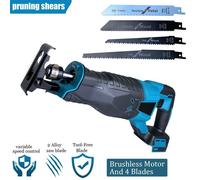 Scie réciproque sans fil sans brosse,Réglage de vitesse de 3 niveaux,Scie réciproque sans fil,Scie réciproque 0-3500RPM