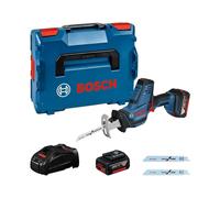 Scie sabre BOSCH PRO 18V Li-Ion (2x 5Ah) + coffret L-BOXX GSA 18V-LI C