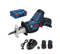 Scie sabre compacte BOSCH PRO 10.80V Li-Ion (2x 2Ah) + coffret L-BOXX GSA 10,8 V-LI