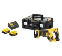 Scie sabre compacte DEWALT XR - 2 batteries 18V 5.0Ah, chargeur, coffret TSTAK II - DCS367P2