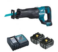 Scie Sabre DJR187ZK + 2 batteries BL1850B 18V 5 Ah + 1 chargeur rapide DC18RC MAKITA