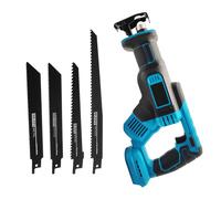 Scie sabre électrique sans fil, 3000 tr/min, avec 4 lames alternatives, batterie incluse, compatible avec Makita 18V.