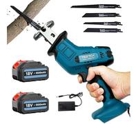 Scie sabre Electrique sans fil - MAWIRON - 3000SPM-850W-LED-4 Lames - Batterie 18V 5.5Ah - Compatible MAKITA
