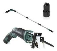 FISHTEC - Scie Sabre Électrique Sans Fil à Bras Télescopique 170 cm et Mâchoire de Serrage - 2 Modèles : Vert/Rouge (Scie sabre électrique vert)