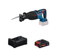 Scie sabre GSA 18V-28 + set de 25 lames de scie + 1 Batterie EXPERT 4 Ah + 1 Chargeur GAL 12V/18V-80 BOSCH