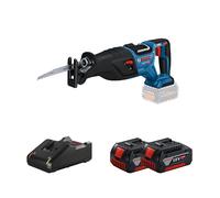 Scie sabre GSA 18V-28 + set de 25 lames de scie + 2 batteries GBA 18V 4 Ah + 1 chargeur GAL 18V-40 BOSCH