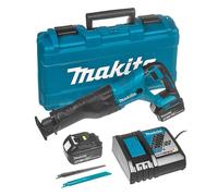 Makita DJR186RTE Scie récipro à batteries 18V Li-Ion set (2x batterie 5,0Ah) dans coffret - changement rapide - variable