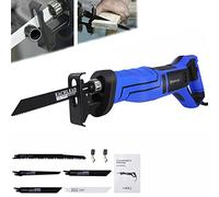 Scie Sabre, Professionnelle 900W Scie Égoïne Électrique 0~2800 trs/min Vitesse Variable, Scie a metaux, Scie a bois, Course 28 mm, Fournie avec 5 lames de scie, Changement De Lame Sans Outil