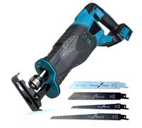 Scie sabre sans fil 18 V - Batterie MAX 3500 SPM - Moteur sans balais avec 4 lames de scie pour bois, PVC et métal