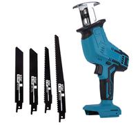 Scie Sabre sans fil 18V Batterie, Course de Lame 10mm, Scie sabre avec 4 lames de scie, 0-3000rpm/min, Idéale pour Couper du Bois