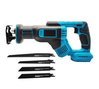 Scie Sabre Sans Fil 21 V avec 4 Lames de Scie, 3000 RPM, Sawzall Électrique pour Élagage d'Arbres Tuyaux en Métal Bois PVC