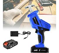 Scie Sabre Sans Fil, 21V Scie sabre alternative sans fil avec batteries et Chargeur, Vitesse Variable avec 5 lames de scie, Changement de Lame Sans Outil, Scie a bois, Scie a metaux, Scie pour elagage
